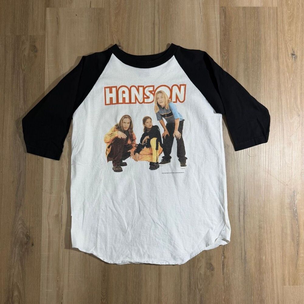 Vintage Hanson Raglan Middle Of Nowhere Tour Shirt 90s Boyband Indie Sleaze M